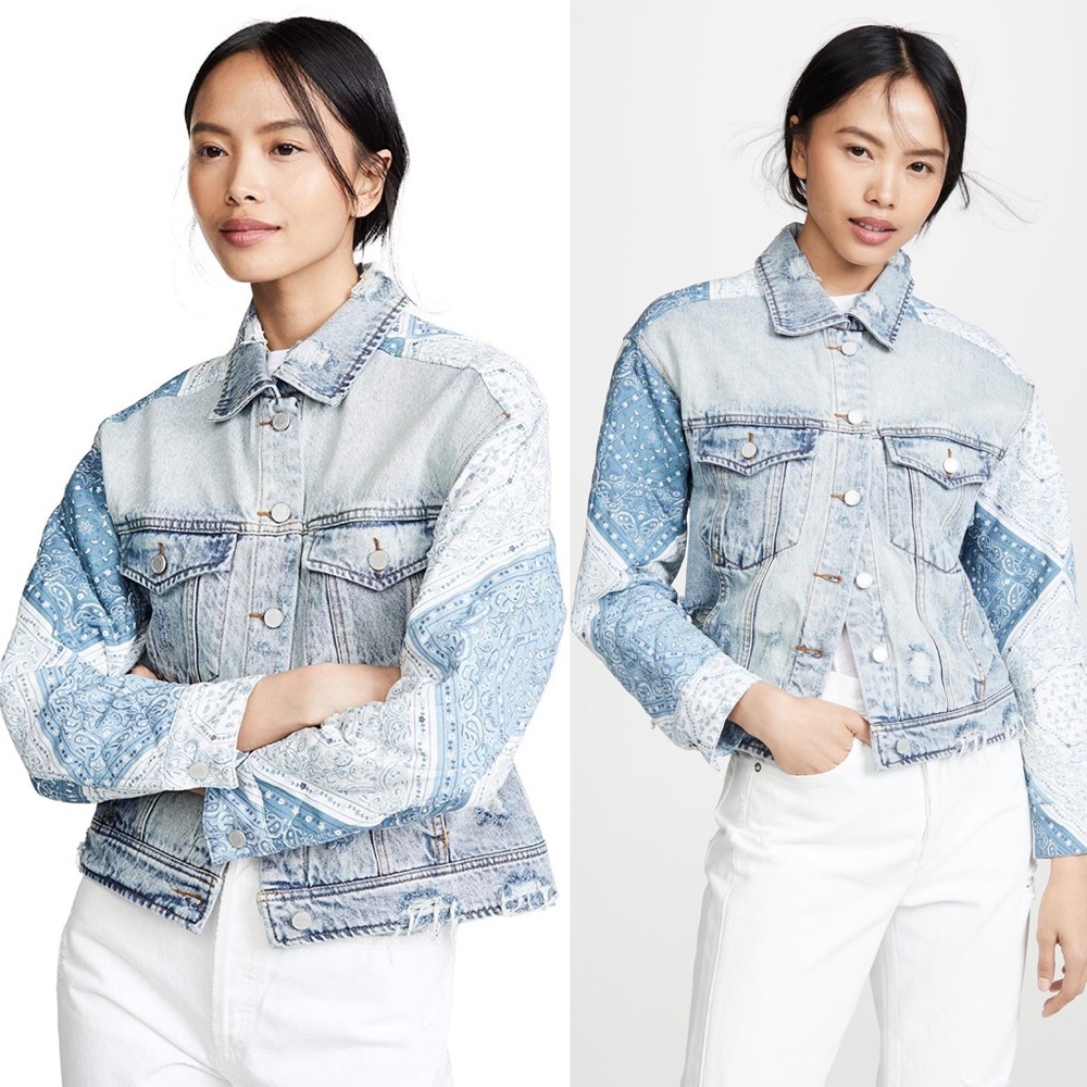 Anthropologie Blanknyc patchwork denim jacket - Picture 2 of 10